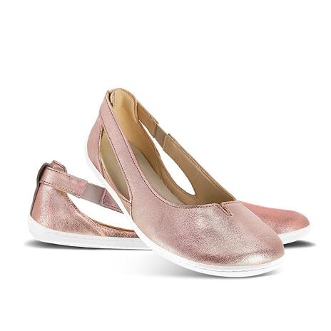 Ballerines en cuir pieds nus Bellissima rose