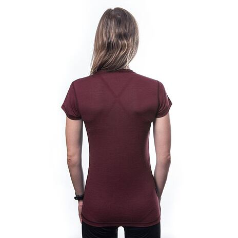 Functioneel dames-T-shirt Sensor Merino Air port rood