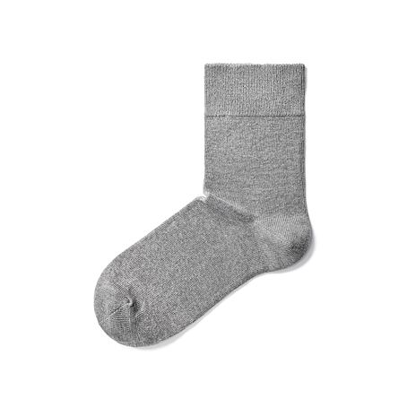 Chaussettes en coton à bord large gris clair