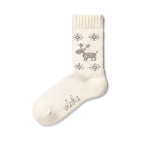 Chaussettes en laine Merino renne naturel