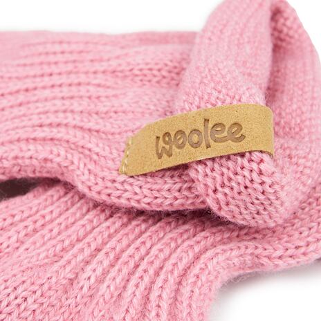 Kinderhandschuhe aus Wolle Merino Rosa