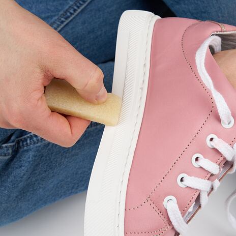 Natuurlijke reinigingsrubber voor lederen schoenen