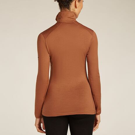 Dames T-shirt Merino 200 Oasis LS Half Zip Icebreaker Dusty Clay