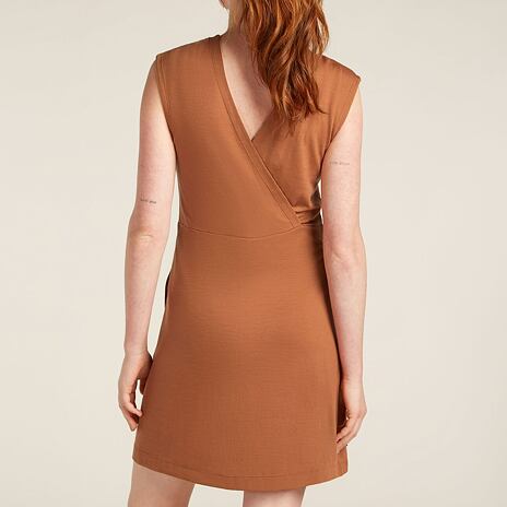 Rochie de damă Dress Women Merino 200 Granary Sleeveless V Neck Dress Icebreaker Dusty Clay