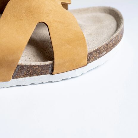 Claquettes anatomiques en liège pour femmes Zora, beige - 2ème qualité
