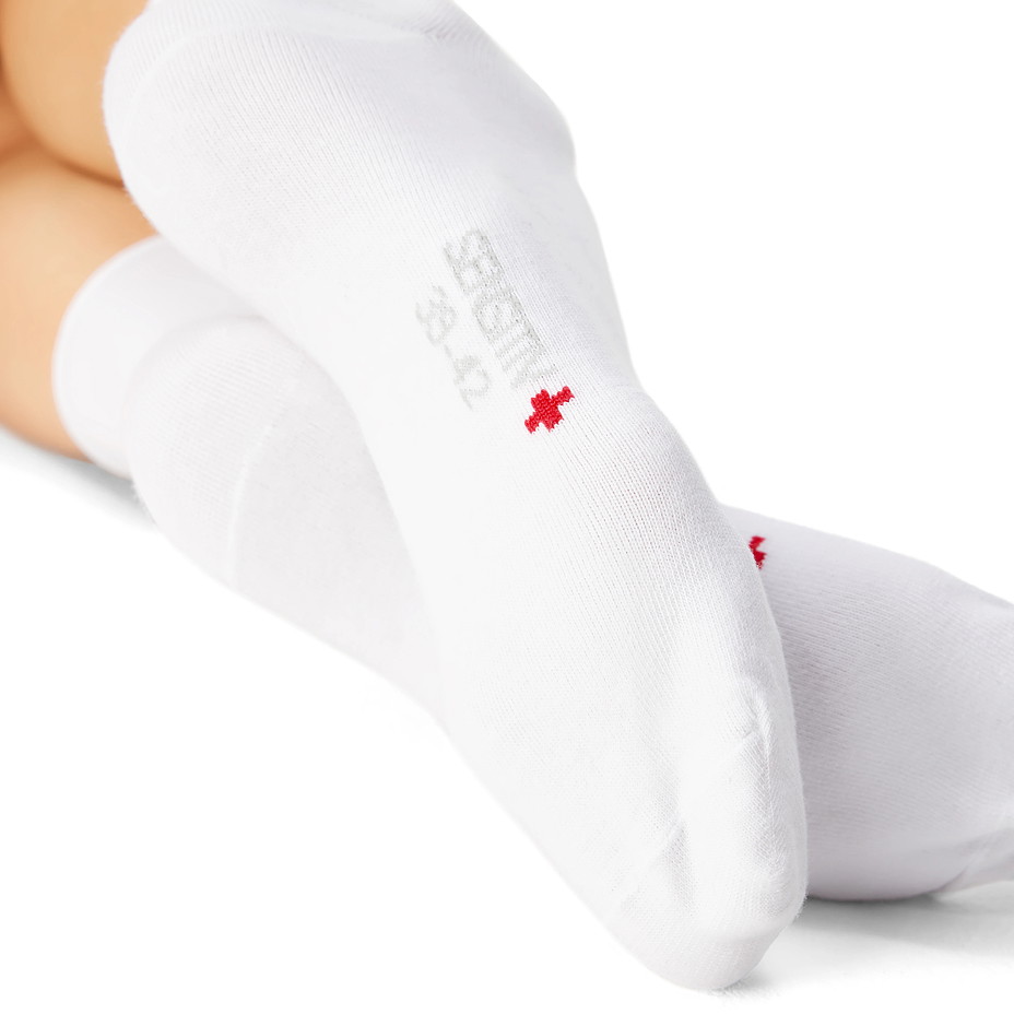 Bavlněné diabetické ponožky s aloe vera bílá