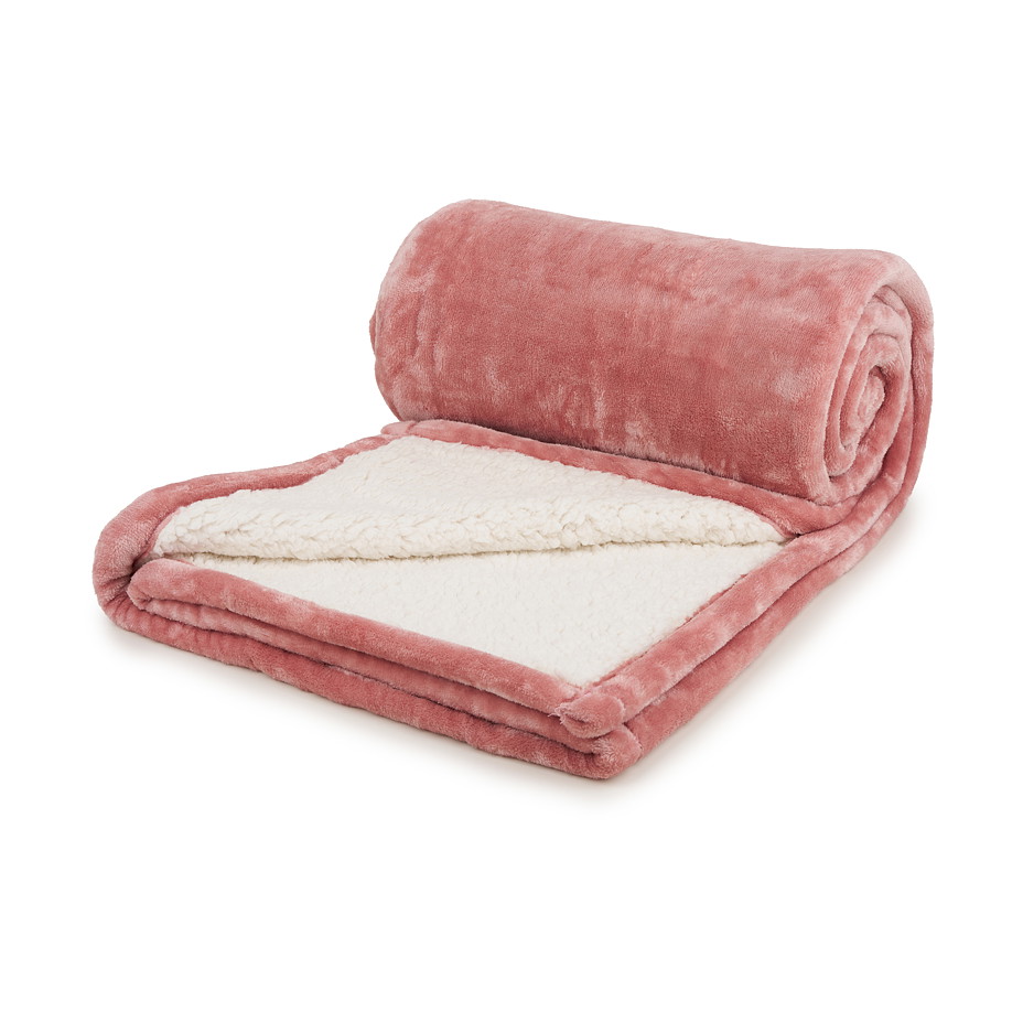Mikroplüschdecke rosa