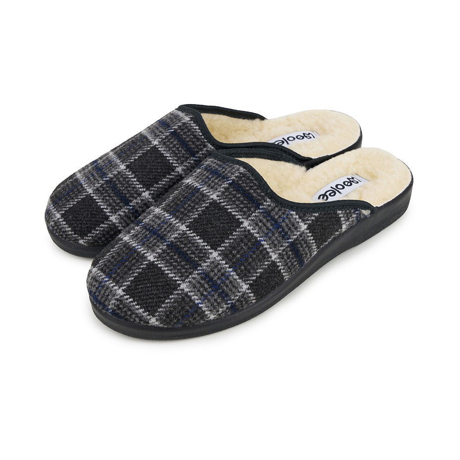 Dvojbalení pánských pantoflí komfort s ovčí vlnou Merino