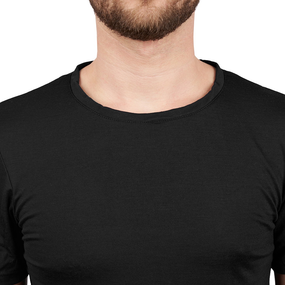 Pánské Merino tričko Woolee s krátkým rukávem černá