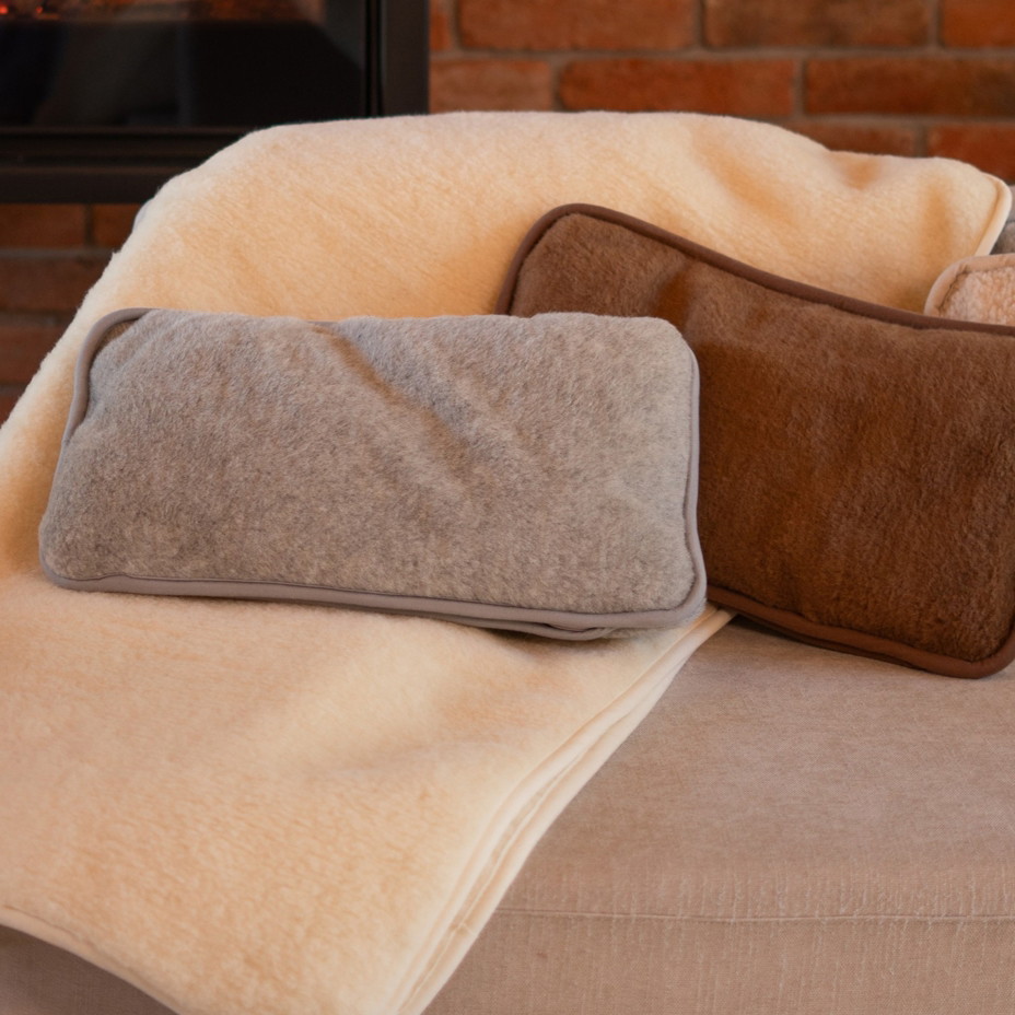 Párna birkagyapjúból - szürke