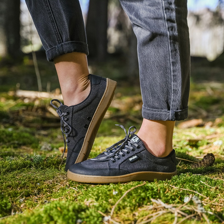 Damen Barfuß-Textil-Sneaker Oxy schwarz
