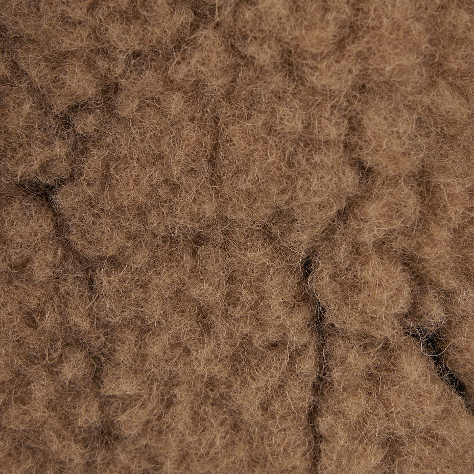 Merino wool hooded jacket brown