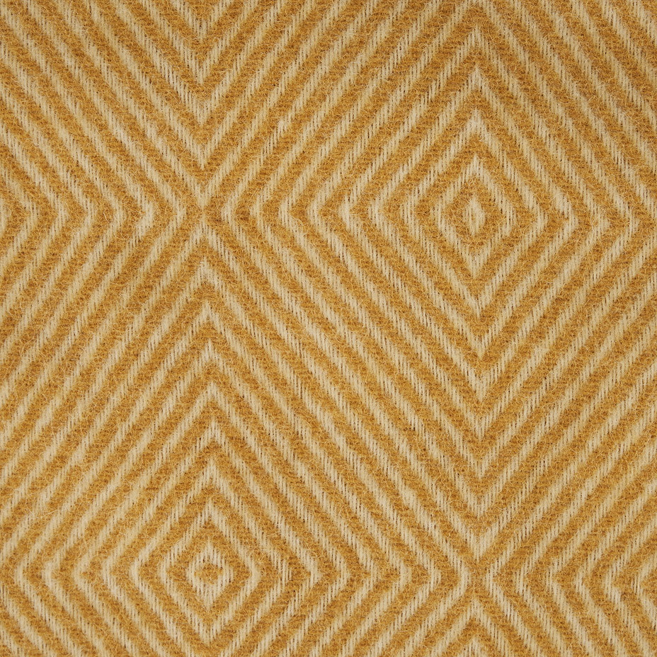 Pléd z ovčí vlny diamant žlutá