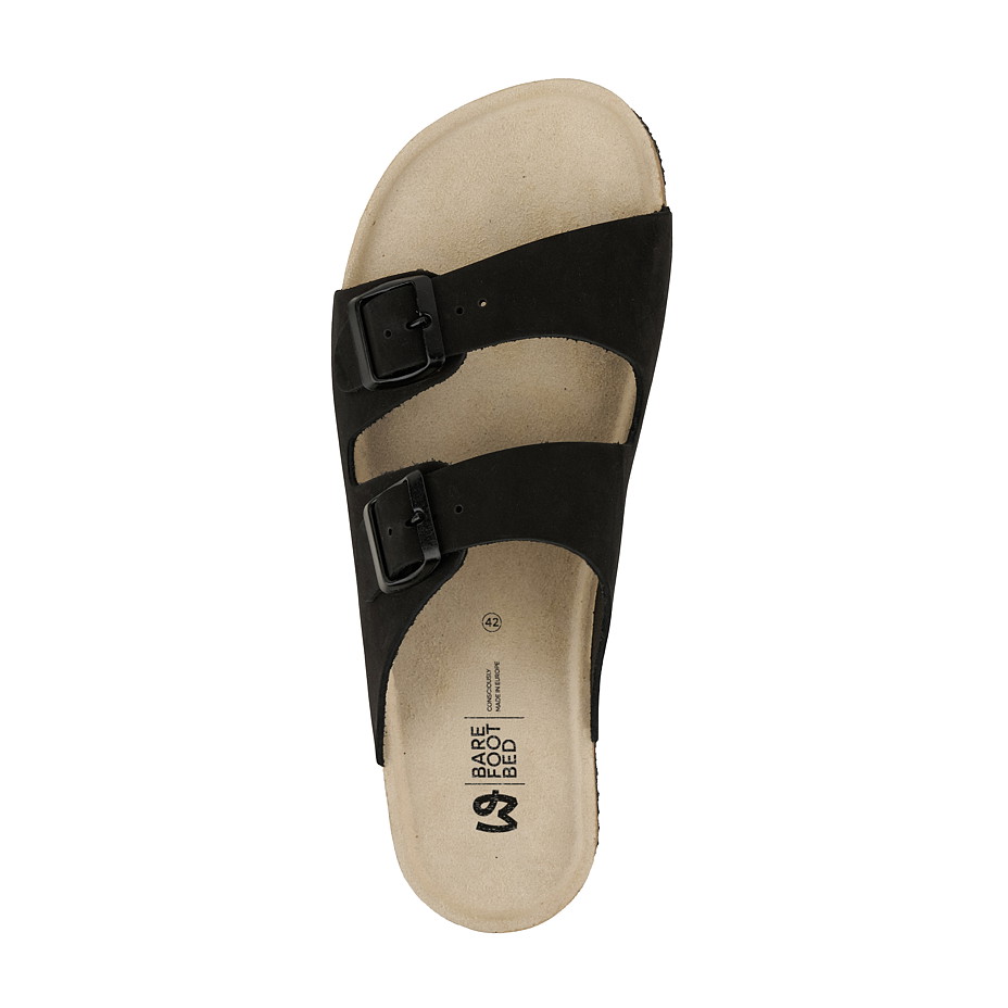 Kožené barefoot nazouváky Robin 
černá