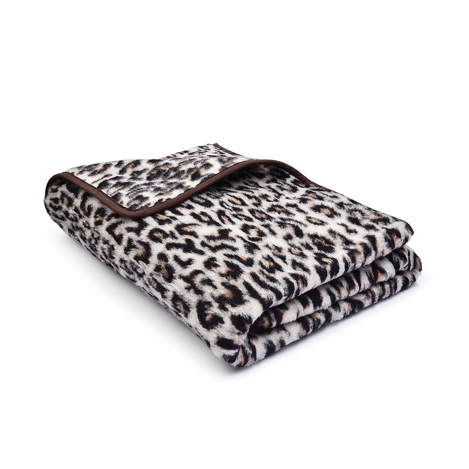 Vlněná deka Merino jednovrstvá leopard