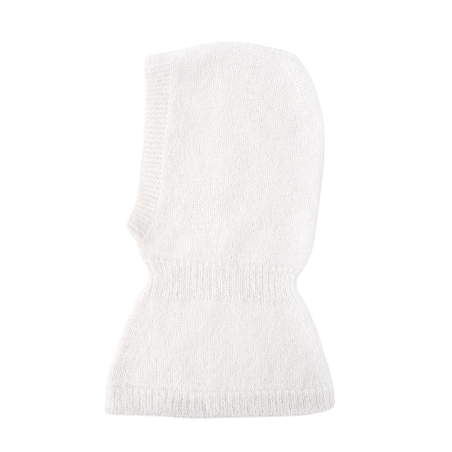 Dětská vlněná pletená kukla extrafine Merino bílá