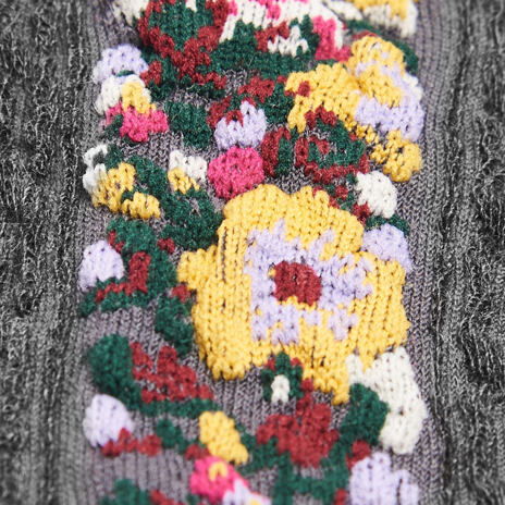 Baumwollsocken "Folklore" dunkelgrau