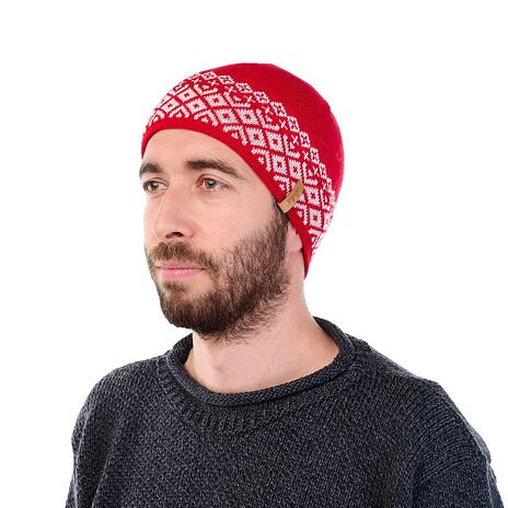 Vlnená čiapka Vlnka V27 červená