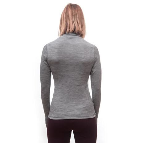 Női funkcionális póló - Sensor Merino Bold roll neck - cool gray