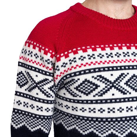 Herrenpullover Ulvang Marius Roundneck rot