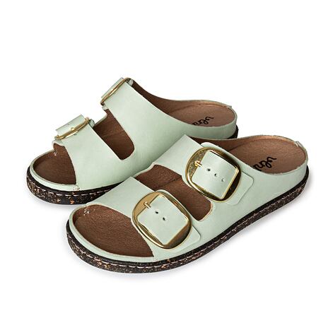 Dames lederen sandalen ”Denisa” groen