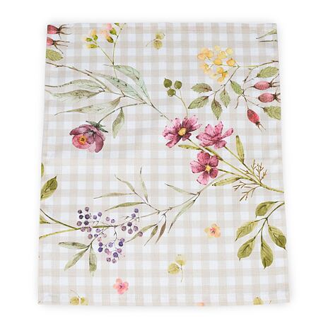 Placemats geruit met bloemen
