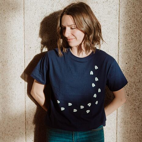 T-shirt en coton Woolville bleu foncé