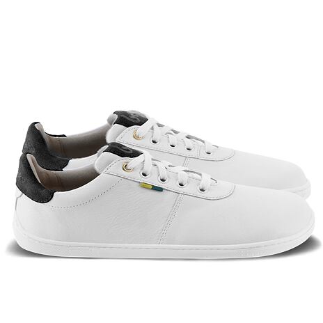 Lederschuhe barefoot "Royale" weiß/schwarz
