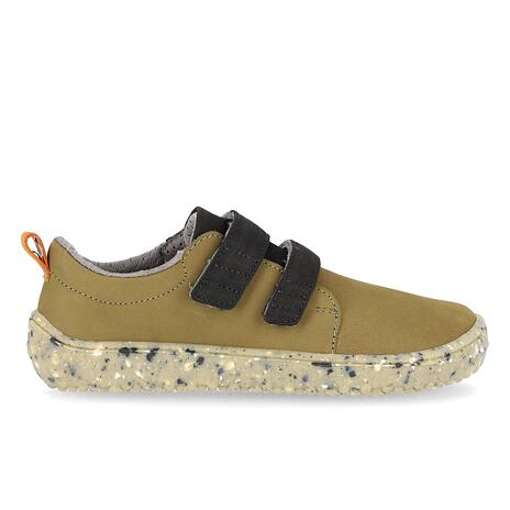Chaussures en cuir pieds nus pour enfants « Jolly » vert