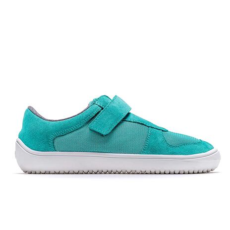 Kinder lederen barefoot schoenen ”Joy” turquoise