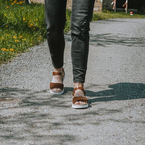 Ledersandalen für Damen "Veronika" braun