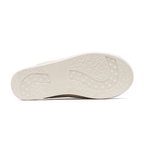 Pantoffels van wolvilt beige