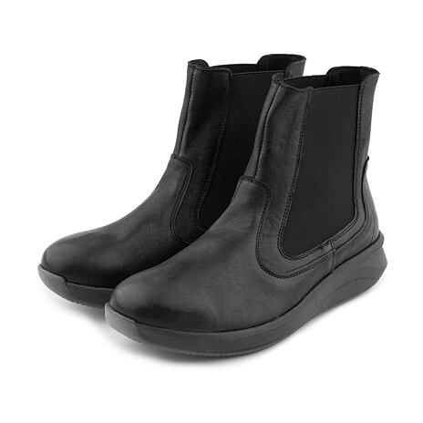 Botine de piele pentru damă "Beata" - neagru