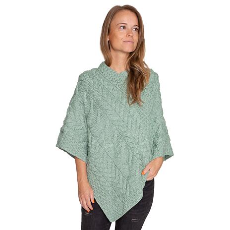 Wollen Vlnka poncho turquoise