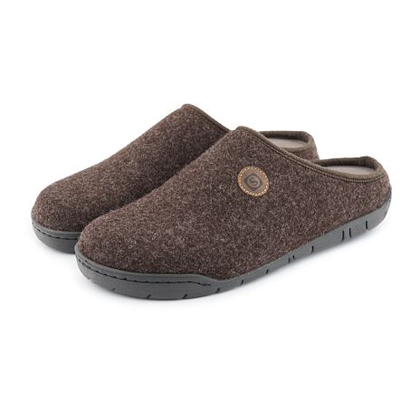 Dominik, chaussons en feutre pour hommes marron