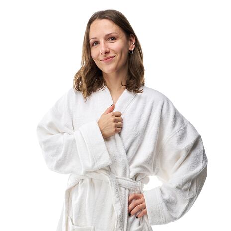 Cotton terry bathrobe