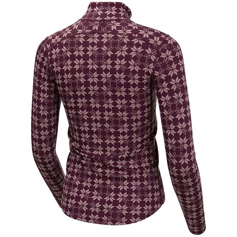 Funktionsshirt für Damen mit Stehkragen Merino Maristua Lundhags weinrot