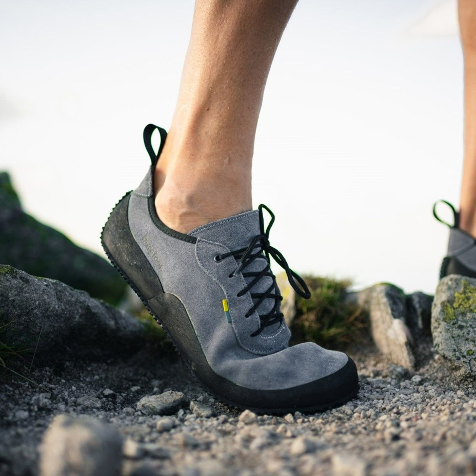 Be Lenka Trailwalker Leather Barefoot Shoes Grey