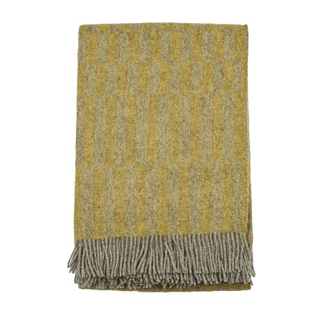 Sheep wool blanket rectangles yellow