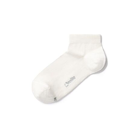 2 paar Merino zomer enkelsokken, wit