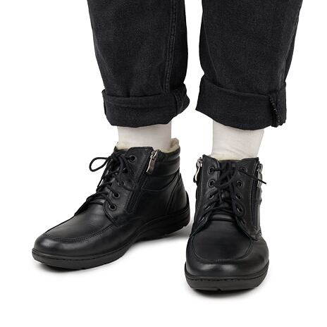 Stiefeletten aus Leder für Damen Gita schwarz