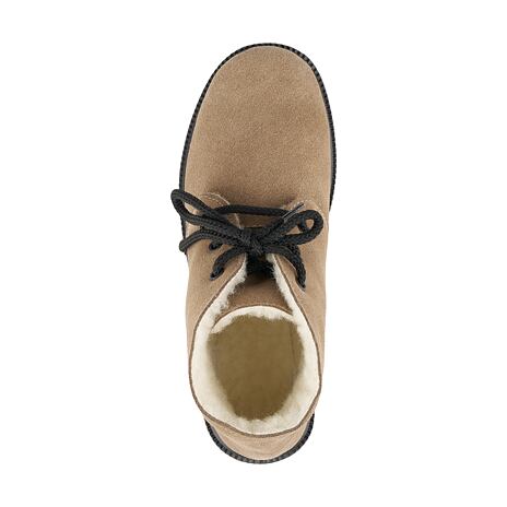 Women's Leather Winter Boots with Sheep Wool Amelie Beige
