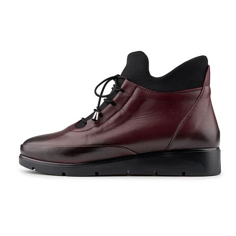 Damen Leder-Knöchel-Sneakers mit Isolierung Manon rot