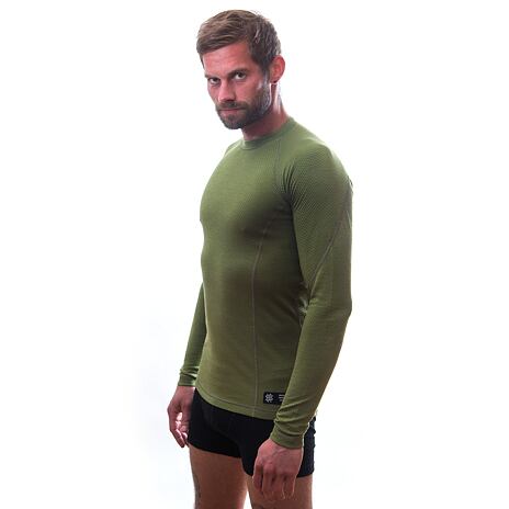 Tricou funcțional pentru bărbați Sensor Merino Double Face verde