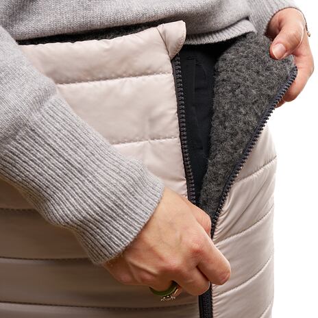 Vlněná zateplená sukně na zip nepromokavá béžová