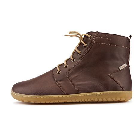 Pánské barefoot kožené kotníkové boty Devon hnědá
