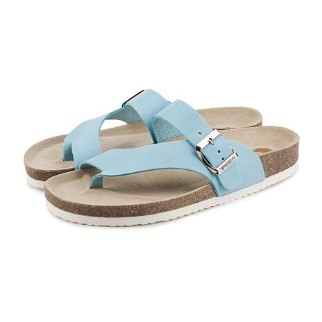 Women's cork anatomical slip-on shoes Vanda blue