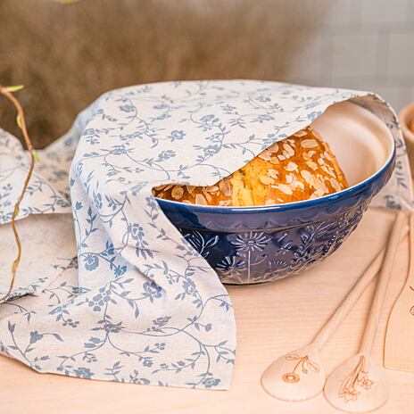 Set de table fleur bleu