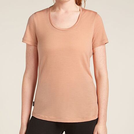 Dámské tričko Merino Blend 125 Cool-Lite Sphere SS Scoop Tee Icebreaker Desert Sand