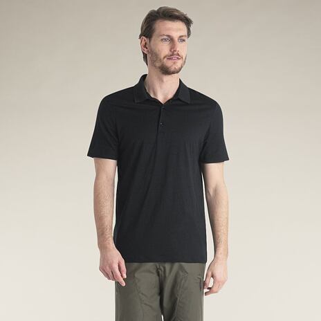 Pánské tričko Merino 150 Tech Lite SS Polo Icebreaker černá